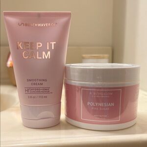 The Beachwaver Co. Pink Smoothing Cream and Body Butter
